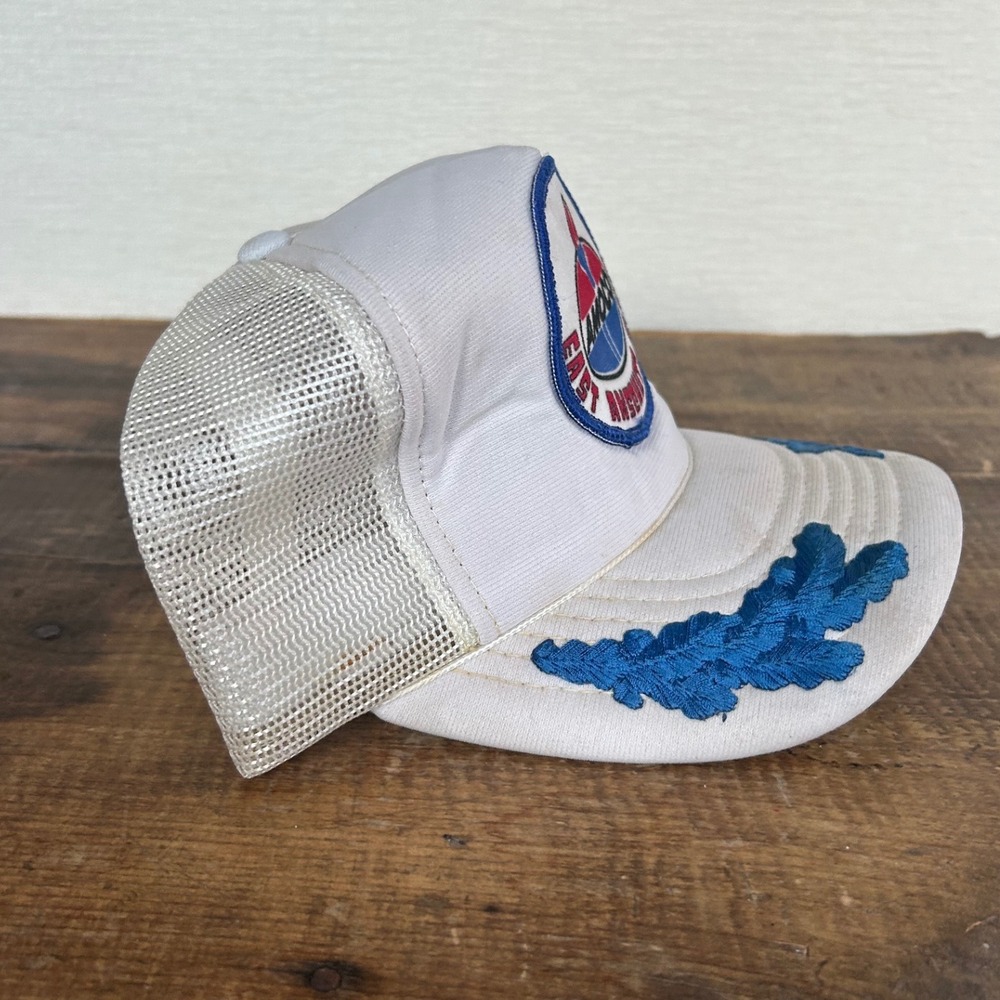 Vintage AMOCO East Anschutz Plant Trucker Hat White Mesh Cap Vintage Gasoline - Picture 4 of 10